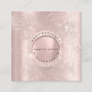 Benoemingskaart Elektrolysis Roos Glitter Lux Contactkaartje