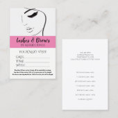 Benoemingskaart Eyebrows Eyelashes Salon Visitekaartje (Voorkant / Achterkant)