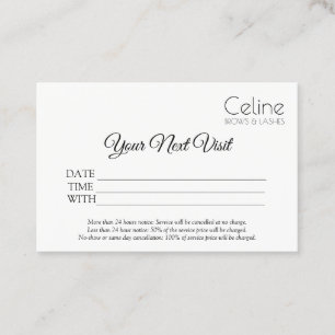 Benoemingskaart Eyebrows Eyelashes Salon Visitekaartje