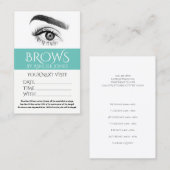 Benoemingskaart Eyebrows Eyelashes Salon Visitekaartje (Voorkant / Achterkant)