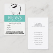 Benoemingskaart Eyebrows Eyelashes Salon Visitekaartje (Voorkant / Achterkant)