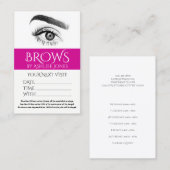 Benoemingskaart Eyebrows Eyelashes Salon Visitekaartje (Voorkant / Achterkant)