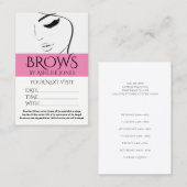 Benoemingskaart Eyebrows Eyelashes Salon Visitekaartje (Voorkant / Achterkant)
