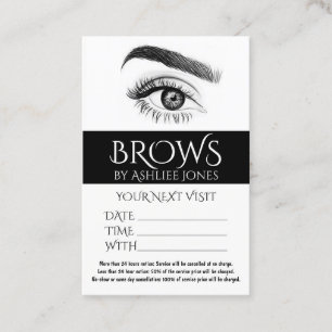 Benoemingskaart Eyebrows Eyelashes Salon Visitekaartje