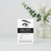 Benoemingskaart Eyebrows Eyelashes Salon Visitekaartje (Staand voorkant)
