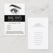 Benoemingskaart Eyebrows Eyelashes Salon Visitekaartje (Voorkant / Achterkant)