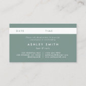 Benoemingskaart geperste bloemen afsprakenkaartje (Achterkant)