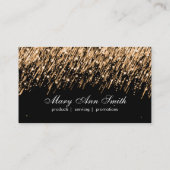 Benoemingskaart Gold Falling Stars Afsprakenkaartje (Achterkant)