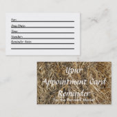 Benoemingskaart (hooi) afsprakenkaartje (Voorkant / Achterkant)