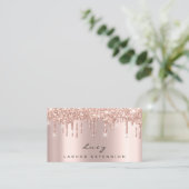 Benoemingskaart Lashes Glitter Drift Spark Makeup Afsprakenkaartje (Staand voorkant)