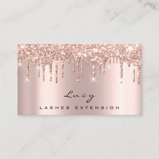 Benoemingskaart Lashes Glitter Drift Spark Makeup Afsprakenkaartje (Voorkant)