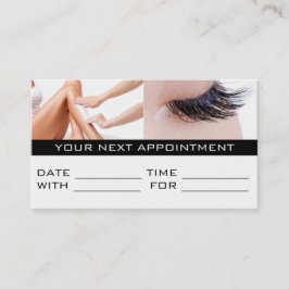 Benoemingskaart Lashes Wax Salon Spa Afsprakenkaartje