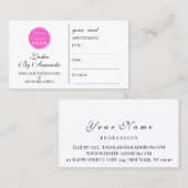 Benoemingskaart Makeup Artist Logo Black White Afsprakenkaartje (Voorkant / Achterkant)