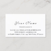 Benoemingskaart Makeup Artist Logo Black White Afsprakenkaartje (Achterkant)