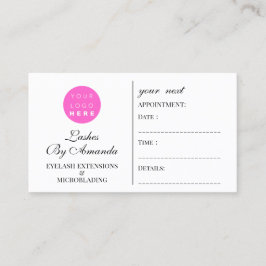 Benoemingskaart Makeup Artist Logo Black White Afsprakenkaartje