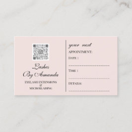 Benoemingskaart Makeup Artist Logo Esthetican QR Afsprakenkaartje