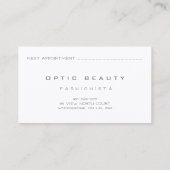 Benoemingskaart Optisch Roos Glitter Metal Glasses Contactkaartje (Achterkant)