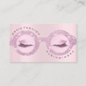 Benoemingskaart Optische Roos Roze glazen glazen b Contactkaartje (Voorkant)