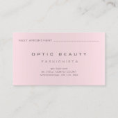 Benoemingskaart Optische Roos Roze glazen glazen b Contactkaartje (Achterkant)