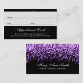 Benoemingskaart Paarse afbreeksterren Afsprakenkaartje (Voorkant / Achterkant)