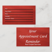 Benoemingskaart (rood) afsprakenkaartje (Voorkant / Achterkant)