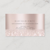 Benoemingskaart Roos Elektrolyse Glitter Logo Afsprakenkaartje (Achterkant)