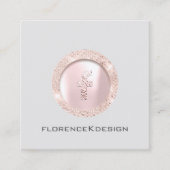 Benoemingskaart Roos Eyelashes Logo Sociaal plein Contactkaartje (Voorkant)