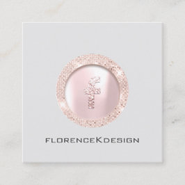 Benoemingskaart Roos Eyelashes Logo Sociaal plein Contactkaartje