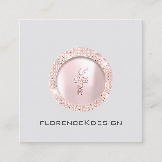 Benoemingskaart Roos Eyelashes Logo Sociaal plein Contactkaartje (Voorkant)