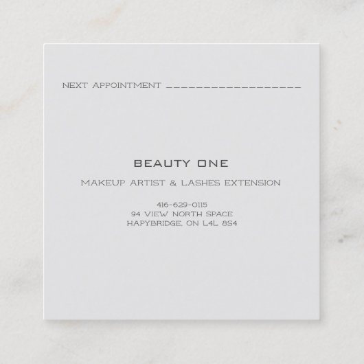 Benoemingskaart Roos Eyelashes Logo Sociaal plein Contactkaartje (Achterkant)