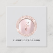 Benoemingskaart Roos Eyelashes Logo Sociaal plein Contactkaartje (Voorkant)