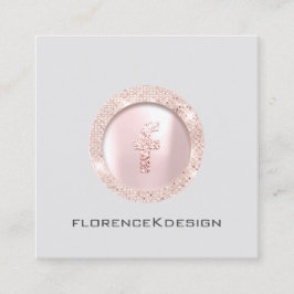 Benoemingskaart Roos Eyelashes Logo Sociaal plein Contactkaartje