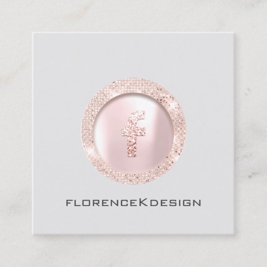 Benoemingskaart Roos Eyelashes Logo Sociaal plein Contactkaartje (Voorkant)