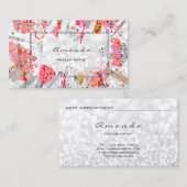 Benoemingskaart Silver Glitter Makeup Artist Lash Afsprakenkaartje (Voorkant / Achterkant)