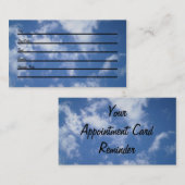 Benoemingskaart (sky) afsprakenkaartje (Voorkant / Achterkant)