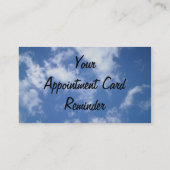 Benoemingskaart (sky) afsprakenkaartje (Achterkant)