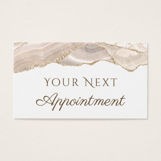 Benoemingskaart voor Ivory Gold Agate Visitekaartje (Voorkant)