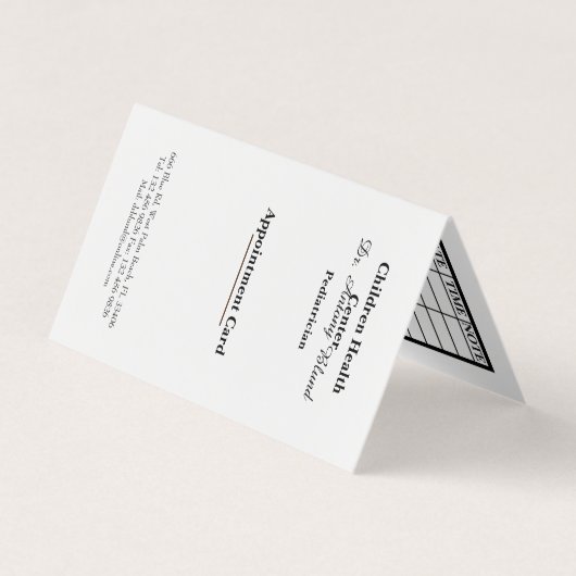 Benoemingskaart voor kinderartsen visitekaartje (Voorkant)