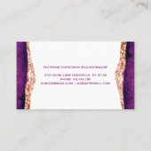Benoemingskaart voor Paarse en Gold Waterverf Afsprakenkaartje (Achterkant)