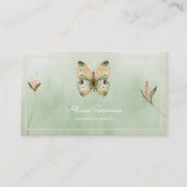 Benoemingskaart voor postzegelvlinder met pastel visitekaartje (Voorkant)