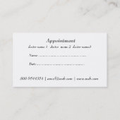 Benoemingskaart voor professionele arts afsprakenkaartje (Achterkant)