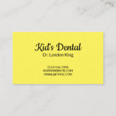 Benoemingskaart voor tandarts visitekaartje (Achterkant)