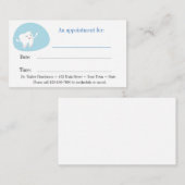 Benoemingskaart voor tandheelkundig reinigen afsprakenkaartje (Voorkant / Achterkant)