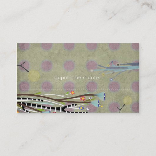 Benoemingskaart voor therapie- en adviesservices afsprakenkaartje (Achterkant)