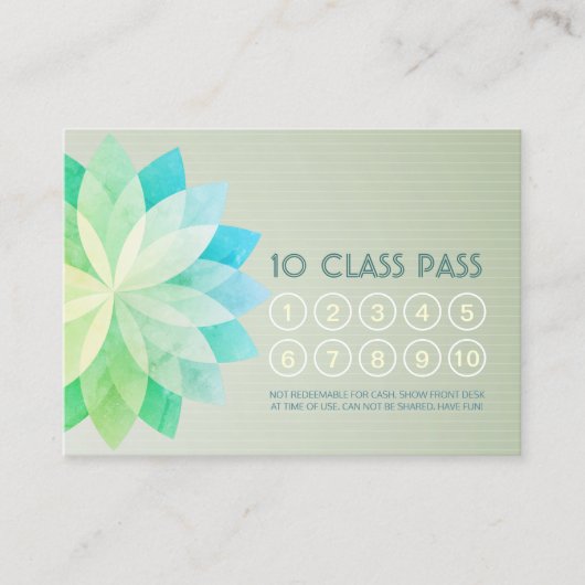 Benoemingskaart voor Yoga Class Pass Loyalty Manda (Voorkant)