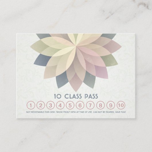 Benoemingskaart voor Yoga Class Pass Loyalty Manda (Voorkant)
