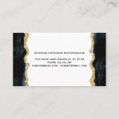 Benoemingskaart voor zwarte en Gold Waterverf Afsprakenkaartje (Achterkant)