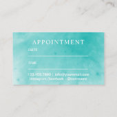 Benoemingskaart |  Waterverf met bomen Afsprakenkaartje (Achterkant)