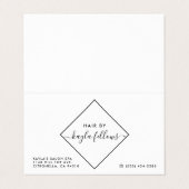 Benoemingskaarten voor Black & White Diamond Visitekaartje (Buitenkant ongevouwen)