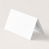 Benoemingskaarten voor Black & White Diamond Visitekaartje (Achterkant)